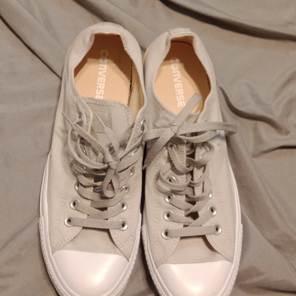 Converse light gray men or women sneakers size 9.5 or 11.5
